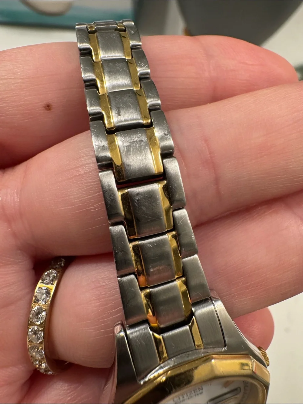 Citizen Two-Tone Silver and Gold Ladies Eco-Drive Watch